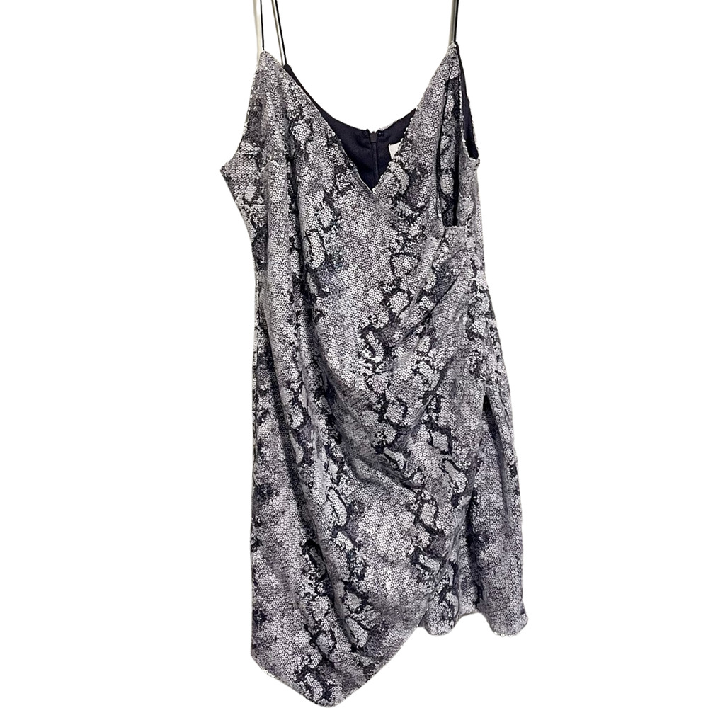 J.O.A. Purple Sequin Snakeskin Mini Dress School Dance Club Cocktail Shimmer M